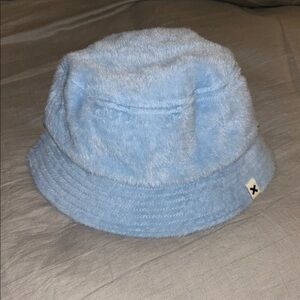 Sky Blue Fuzzy Bucket Hat